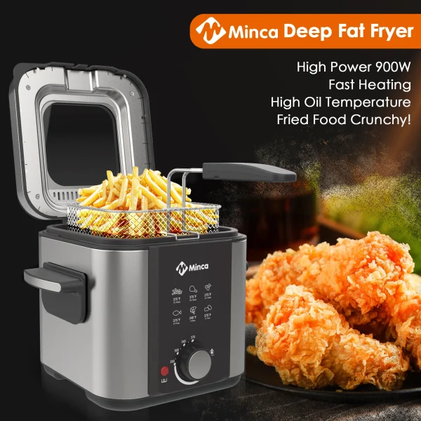Minca 1.5L Electric Deep Fryer with Viewing Window