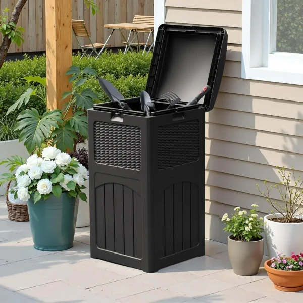 Homall 2 Pack 35 Gallon Outdoor Trash Can